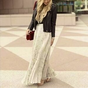 Moulinette Soeurs metallic pleated maxi skirt